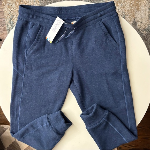 Smartwool Men’s Recycled Terry Pant Size Large Dark Denim Blue New - Picture 1 of 9